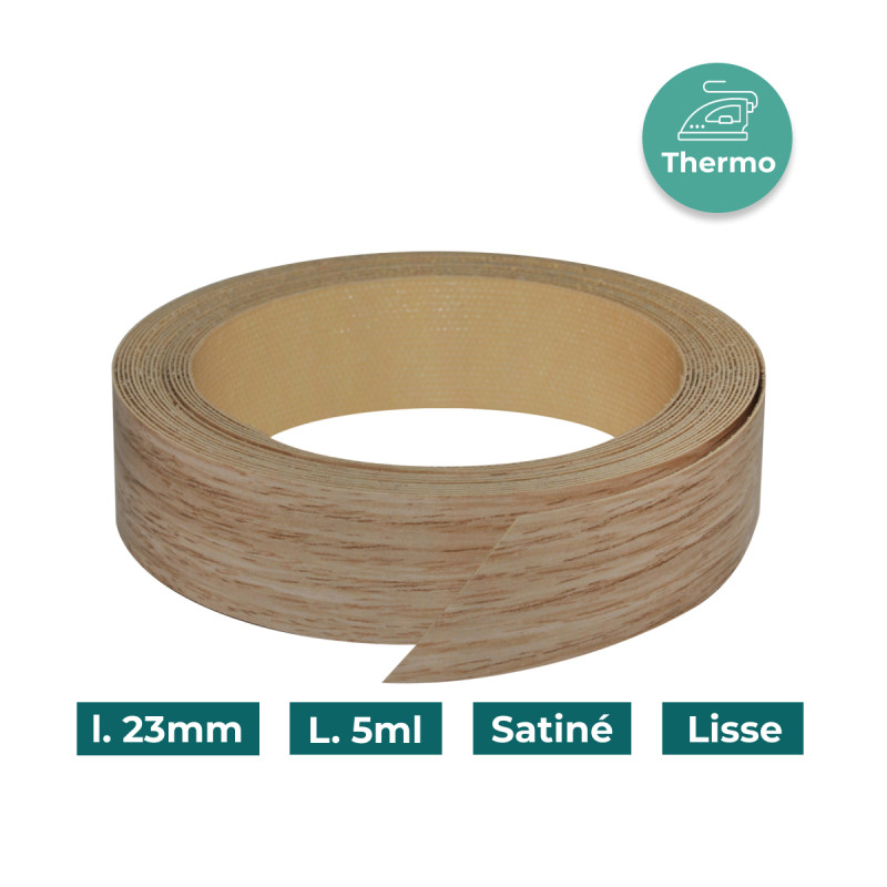 Bande de chant Bois Blanchi _ Royal Vanille W5029 23mm Mélaminée pré-encollé Satiné Lisse