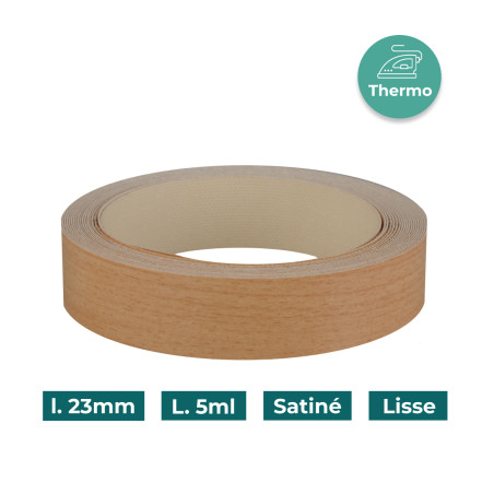 Bande de chant Hêtre Clair _ Bama W93723mm Mélaminée pré-encollé Satiné Lisse