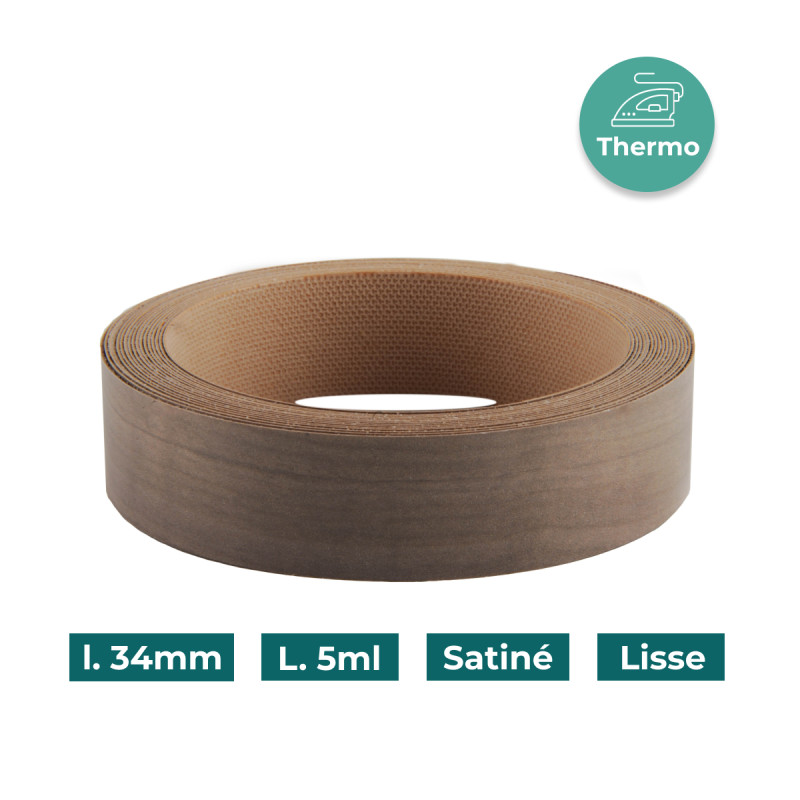 Bande de chant Pin noueux grisé S0804 34mm Mélaminée pré-encollé Satiné Lisse