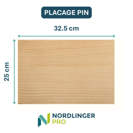 Feuille de placage pin dimension