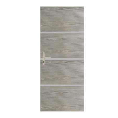 Kit rénovation porte décor chêne greige et profilés gris alu