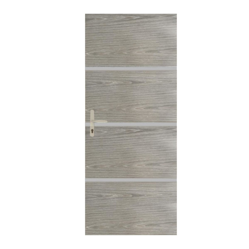 Kit rénovation de porte greige profil gris alu