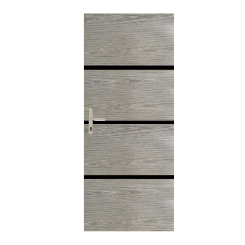 Kit rénovation de porte greige profil noir