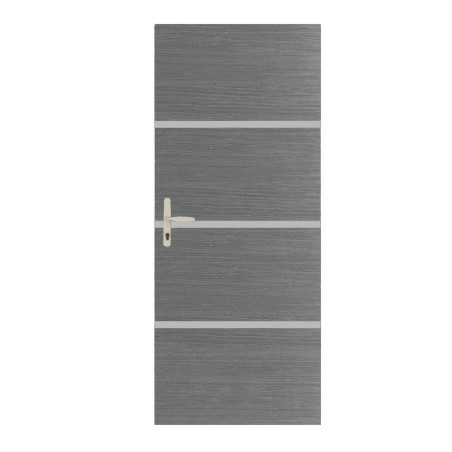 Kit rénovation porte gris agate et profilés gris alu