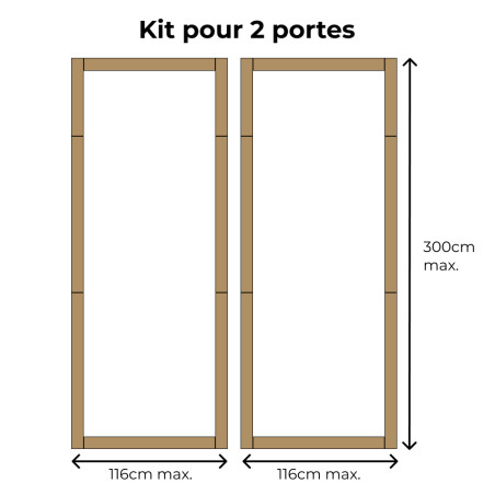 Dimensions kit moulure porte de placard référence 999100