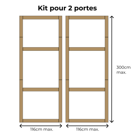 Dimensions kit moulure porte de placard référence 999101