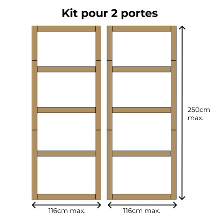 Dimensions kit moulure porte de placard référence 999102