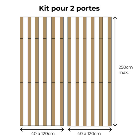 Dimensions kit moulure porte de placard référence 999103