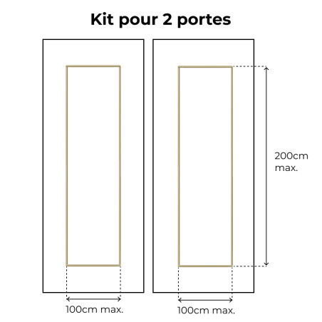 Dimensions kit moulure porte de placard référence 999104