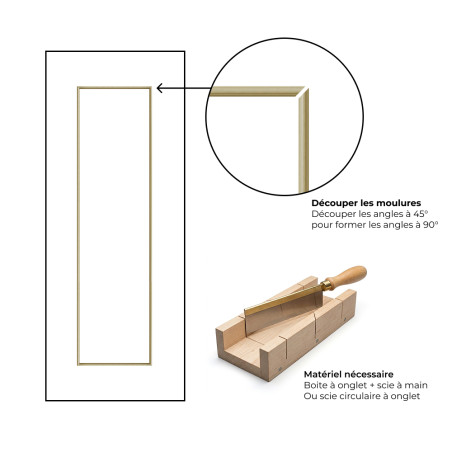 Découpe des cimaises pour créer un cadre