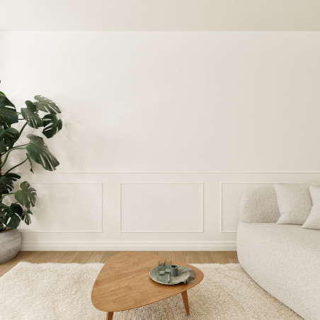 Décoration d'un mur avec des moulures fines