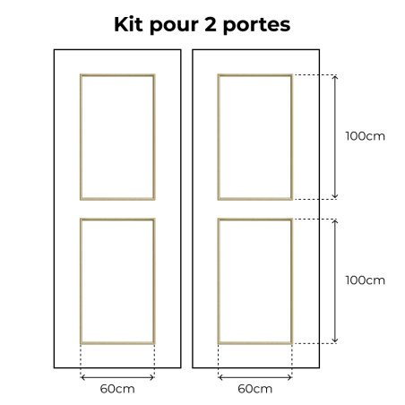Dimensions kit moulure porte de placard référence 999105
