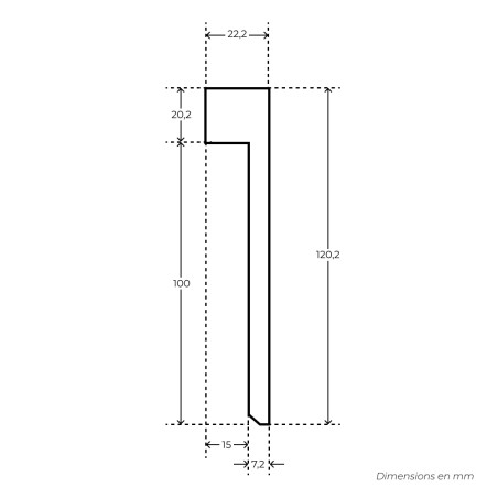 Schéma et dimensions surplinthe Nordlinger PRO