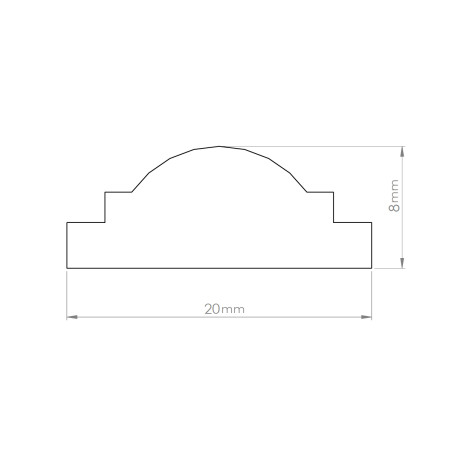 Dimensions Moulure fine