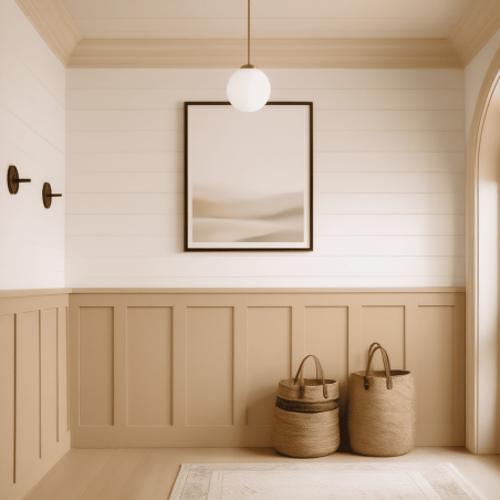 Soubassement avec tasseaux plats