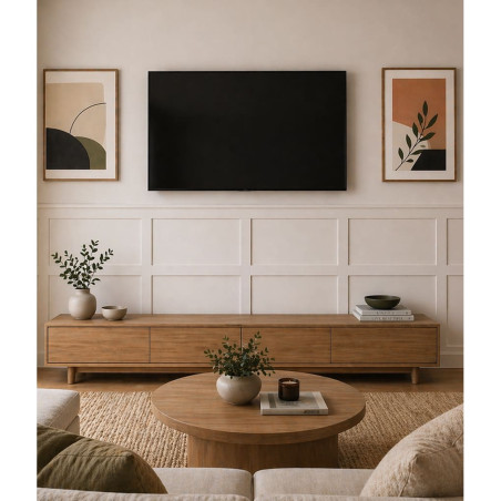 Habillage de mur dans salon