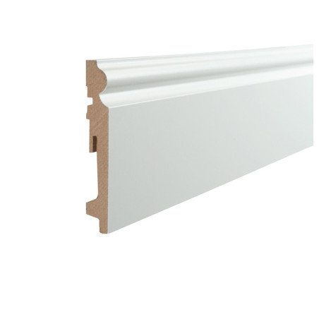 Plinthe Exclusive moulurée blanche 12 cm x 240 cm