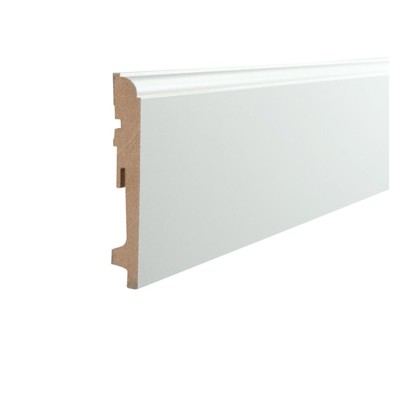Plinthe Classique moulurée blanche 12 cm x 240 cm
