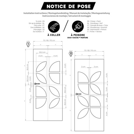 Kit CréaPorte FlowDéco pour porte intérieure