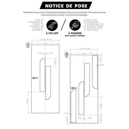 Kit CréaPorte LongDéco pour porte intérieure