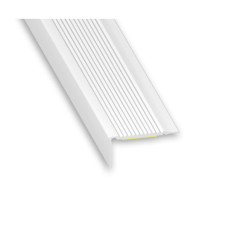 Nez de Marche Adhésif Alu Blanc 45x23mm x1m