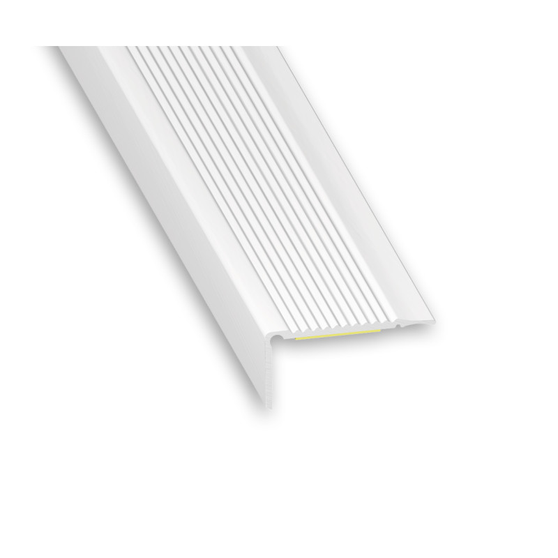 Nez de Marche Adhésif Alu Blanc 45x23mm x1m