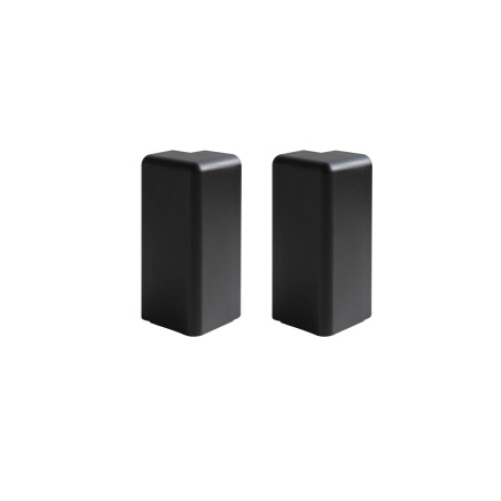 Angle sortant plinthe droite noire 7,5 cm