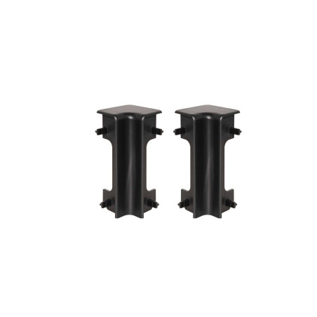 Angle rentrant plinthe droite noire 7,5 cm