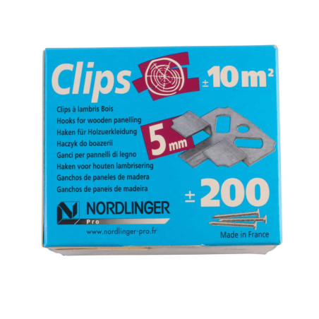 Clips lambris bois pose murale 5mm