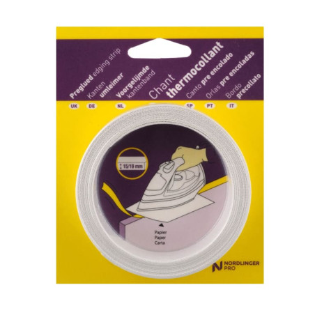 Bande de chant pré-encollée gris alu 23/42mm