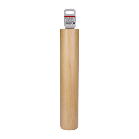 Pied de meuble rond hêtre verni Ø68 mm H360 mm