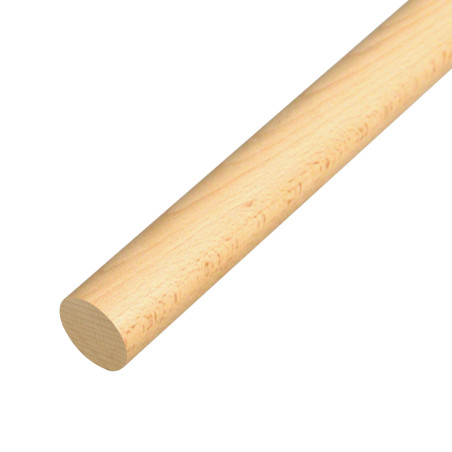 Barre de penderie hêtre brut Ø28 mm L1 m