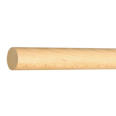 Barre de penderie hêtre brut Ø28 mm L1 m