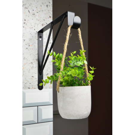Console de penderie filaire acier noir 260x300 mm