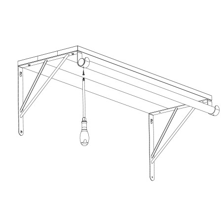 Console de penderie filaire acier noir 260x300 mm