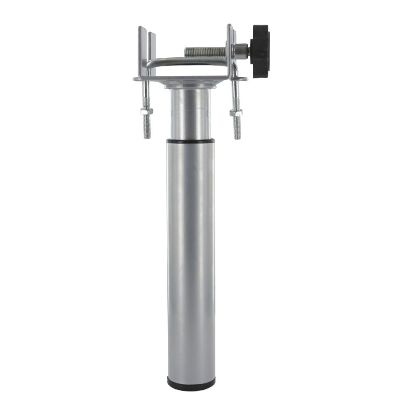 Pied de sommier réglable acier gris alu H240 mm