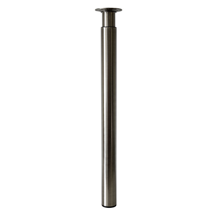 Pied Zoom rond acier nickelé brossé Ø50-60 mm H700-1100 mm