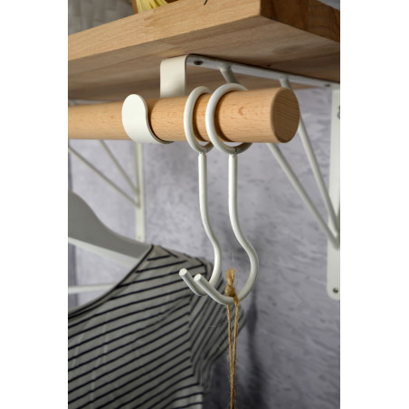 Console de penderie filaire acier blanc 260x300 mm