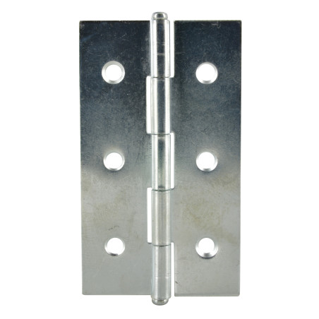 Lot de 10 charnières rectangulaires acier zingué 70x40 mm