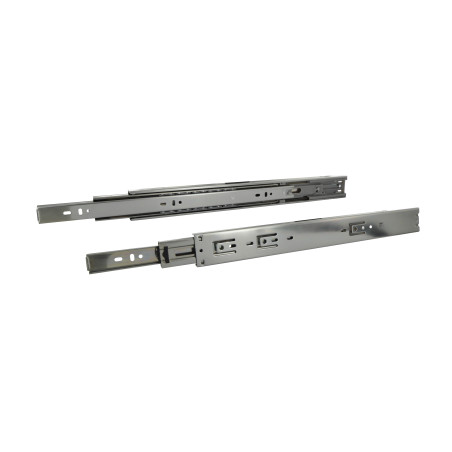 Lot de 2 coulisses à billes amorties sortie totale L550 mm