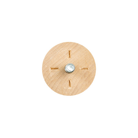 Pied de meuble cannelé hêtre brut Ø48 mm H230 mm