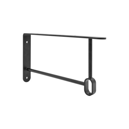 Équerre de penderie Basik acier noir 250 mm tube 30x15 mm