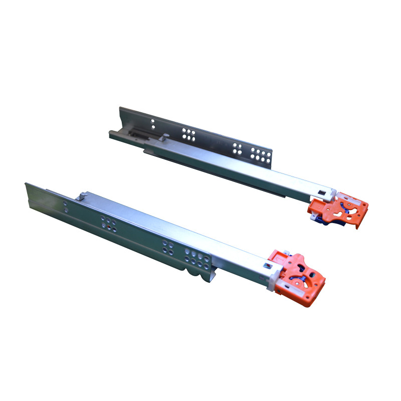 Lot de 2 coulisses amorties sortie totale zinguées 25 kg L500 mm