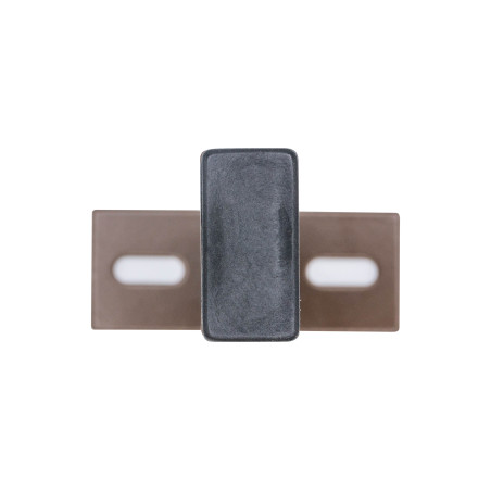 Pied de sommier acier brun 40x20 mm H240 mm