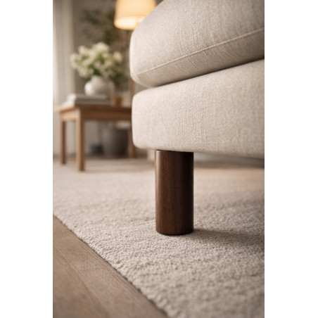 Pied de meuble rond hêtre teinté wengé Ø90 mm H250 mm