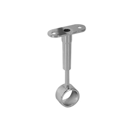 Support milieu réglable zamak chromé pour tube rond Ø19 mm