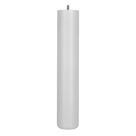 Pied de meuble rond hêtre blanc Ø68 mm H360 mm