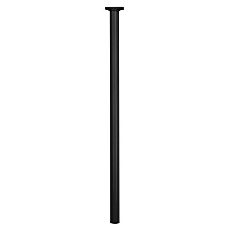 Pied de meuble rond acier noir Ø30 mm H700 mm M10