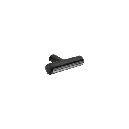 Bouton T acier et zamak noir mat L49 mm P30 mm