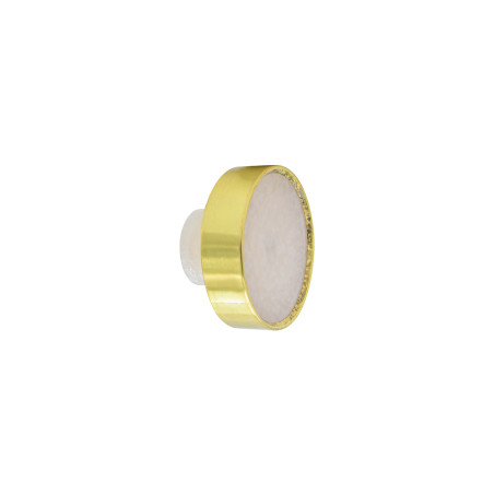 Bouton rond laiton poli et nacre Ø40 mm P23 mm